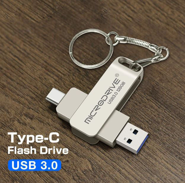 Silver USB 3.0 flash drive