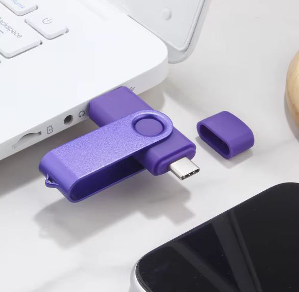 Purple USB flash pen drive