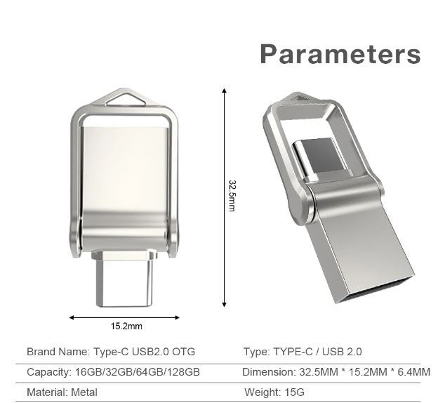 Silver and Black USB stick 32GB