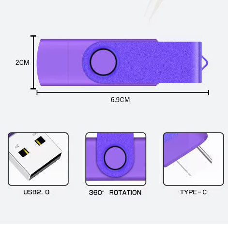 Jaster USB stick with USB-A and USB-C