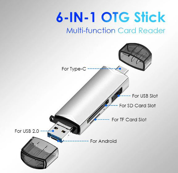 6-in-1 memory card reader