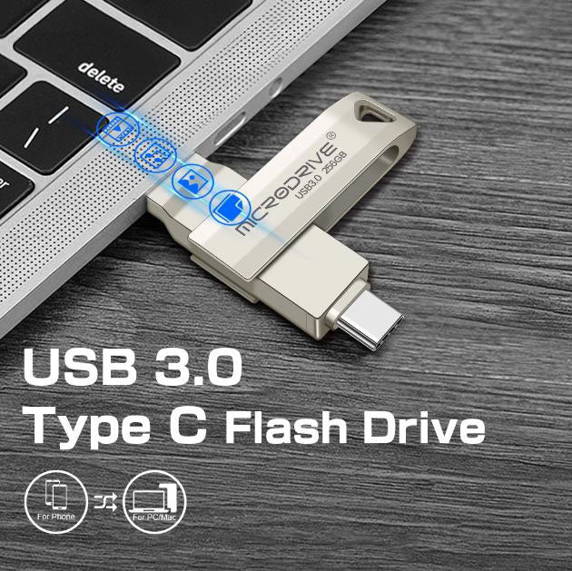 Microdrive USB-C and USB-A memory stick